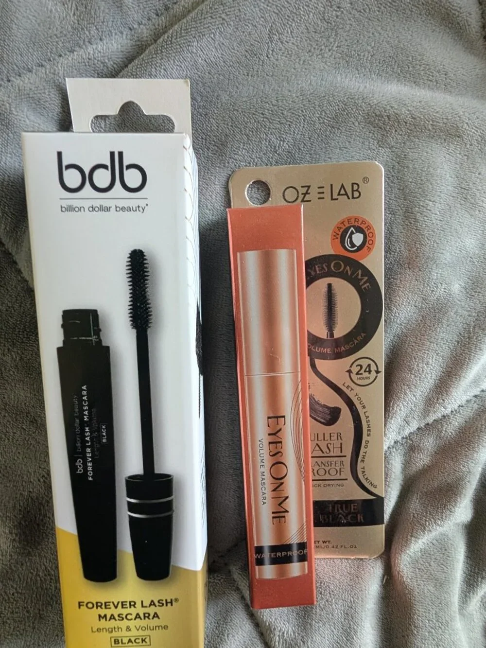 Oz Lab Mascara and BDB billion dollar mascaras black